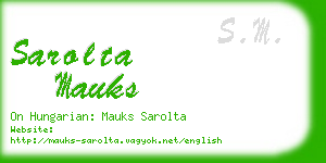 sarolta mauks business card